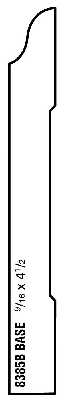 Main 1 - (8385B) 9/16" X 4-1/2" CLEAR PINE COLONIAL BASE MOULDING - Arlington Coal & Lumber