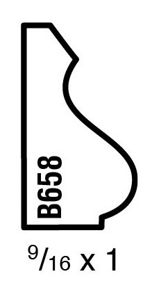 Main 1 - (B658) 9/16" X 1" CLEAR PINE BASE CAP MOULDING - Arlington Coal & Lumber