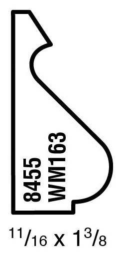 Main 1 - (8455) 11/16" X 1-3/8" CLEAR PINE BASE CAP MOULDING - Arlington Coal & Lumber