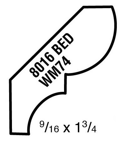 Main 1 - (8016) 9/16" X 1-3/4" CLEAR PINE BED MOULDING - Arlington Coal & Lumber