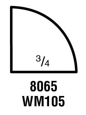 Main 1 - (8065) 3/4" X 3/4" CLEAR PINE QUARTER ROUND MOULDING - Arlington Coal & Lumber