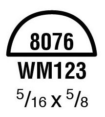 Main 1 - (8076) 5/16" X 5/8" CLEAR PINE HALF ROUND MOULDING - Arlington Coal & Lumber