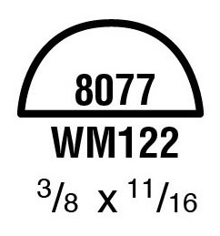 Main 1 - (8077) 3/8" X 11/16" CLEAR PINE HALF ROUND MOULDING - Arlington Coal & Lumber