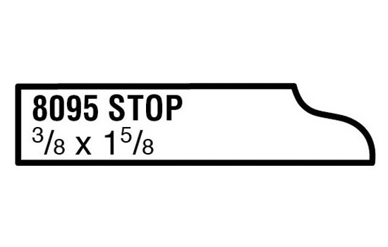 Main 1 - (8095) 3/8" X 1-5/8" CLEAR PINE STOP BEAD MOULDING - Arlington Coal & Lumber