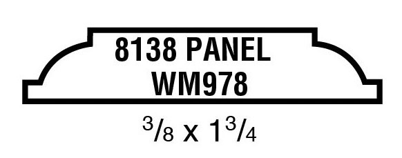 Main 1 - (8138) 1/4" X 1-3/4" CLEAR PINE MOULDED BATTEN STRIP - Arlington Coal & Lumber