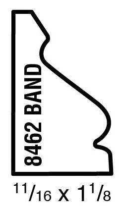 Main 1 - (8462) 11/16" X 1-1/8" CLEAR PINE BAND MOULDING  - Arlington Coal & Lumber
