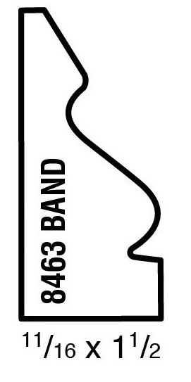 Main 1 - (8463) 11/16" X 1-1/2" CLEAR PINE BAND MOULDING - Arlington Coal & Lumber