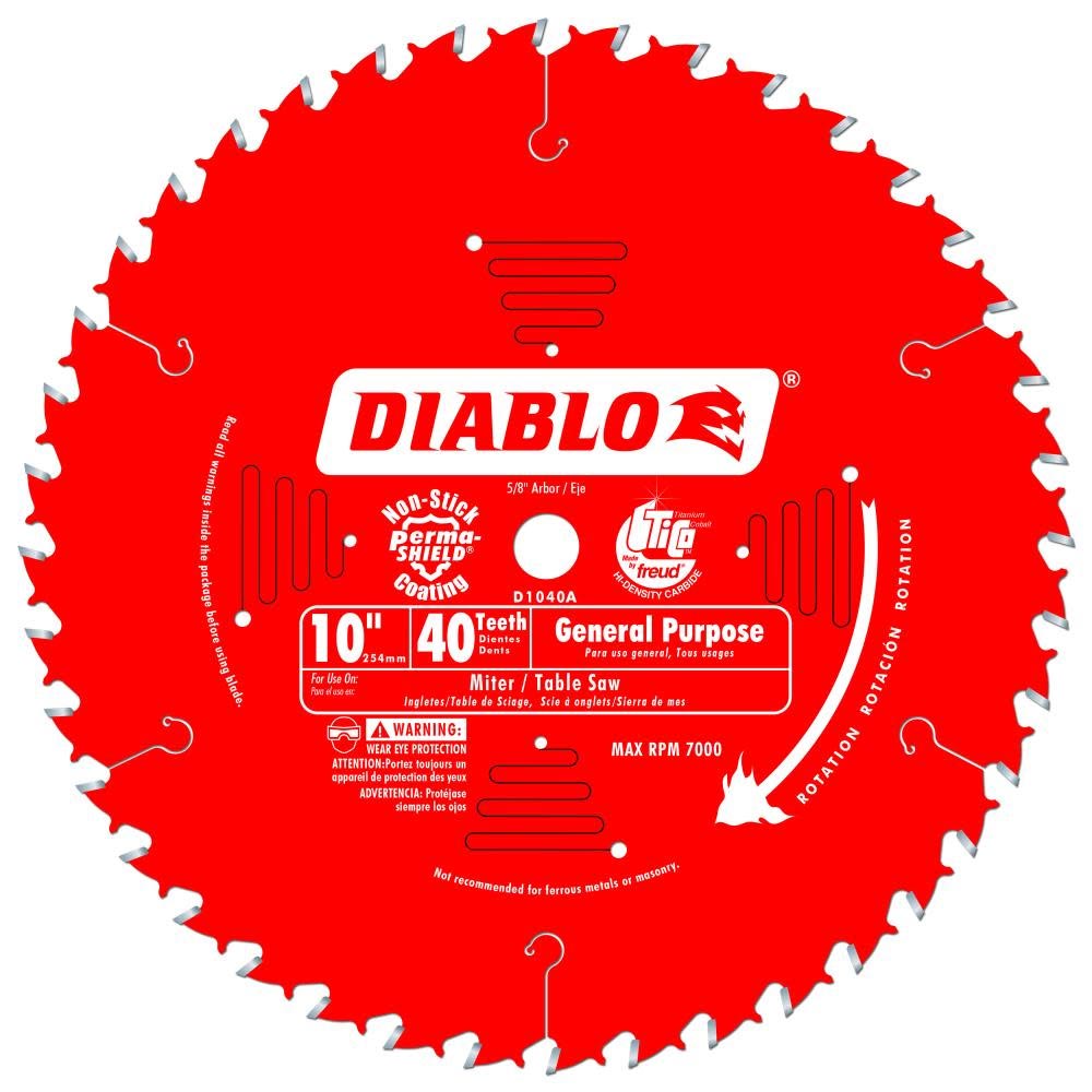 Main 1 - DIABLO 10" X 40TH SAW BLADE (D1040A) - Arlington Coal & Lumber
