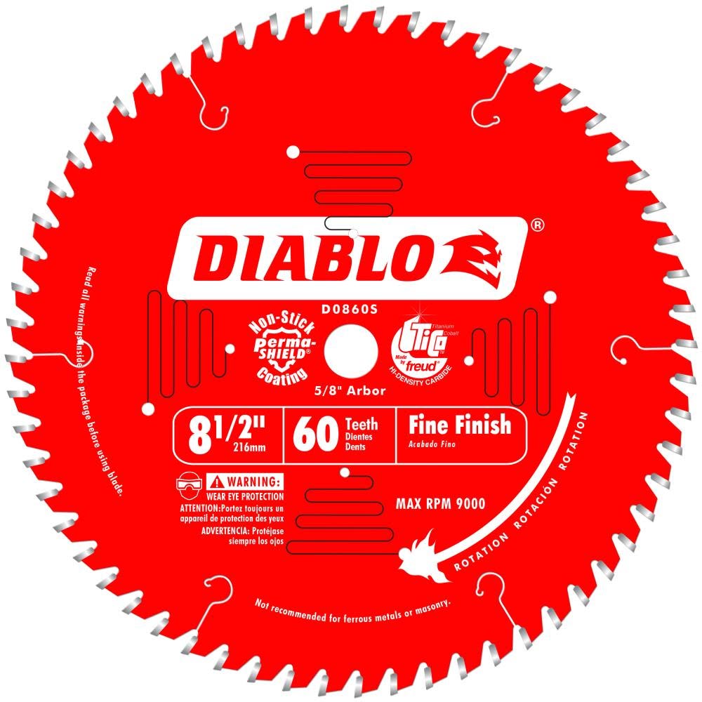 Main 1 - DIABLO 8-1/2" X 60TH SAW BLADE (D0860S) - Arlington Coal & Lumber