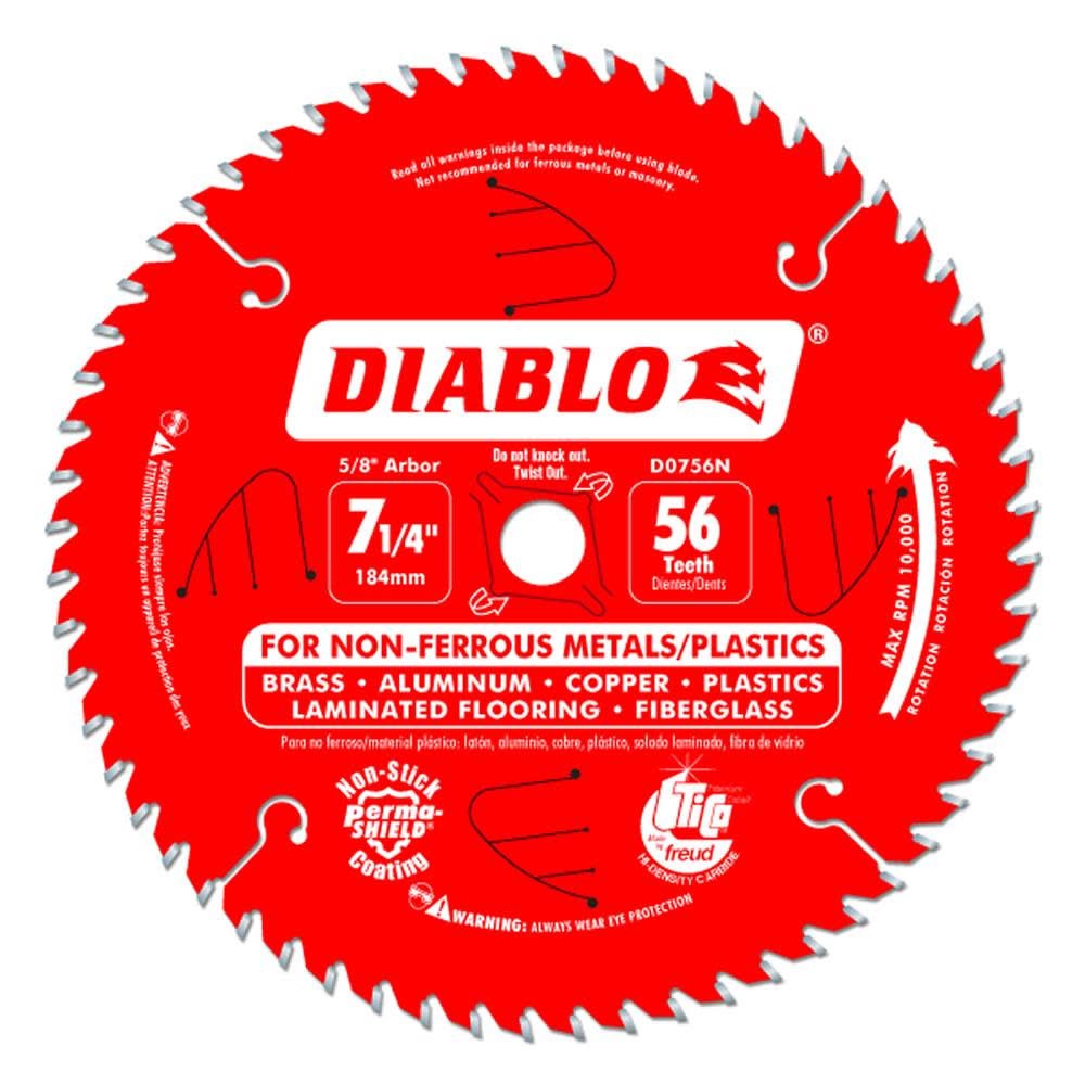 Main 1 - DIABLO 7-1/4" X 56TH METAL/PLAST SAW BLADE (D0756N) - Arlington Coal & Lumber