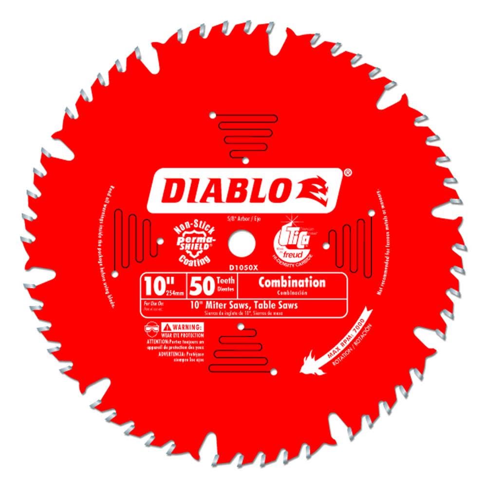 Main 1 - DIABLO 10" X 50TH COMBO BLADE (D1050X) - Arlington Coal & Lumber