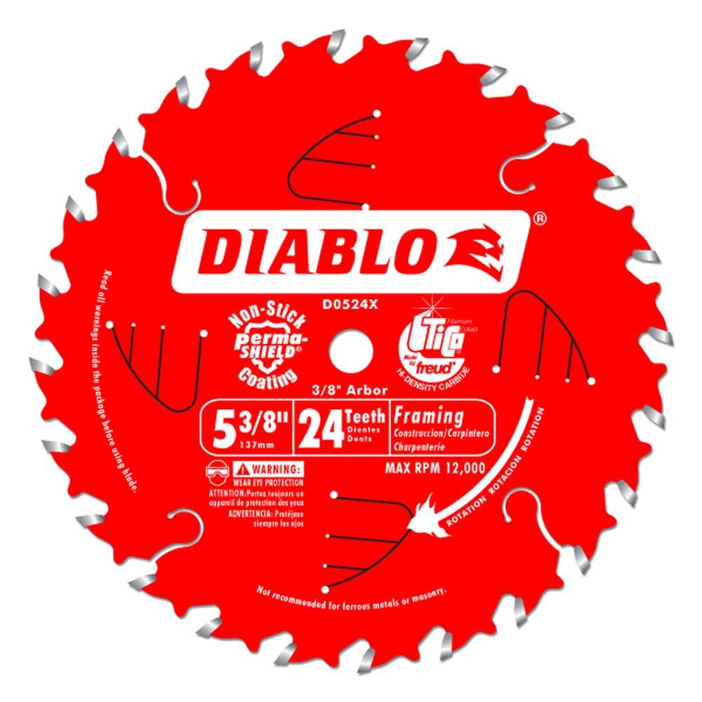 Main 1 - DIABLO 5-3/8" X 24TH SAW BLADE (D0524X) - Arlington Coal & Lumber