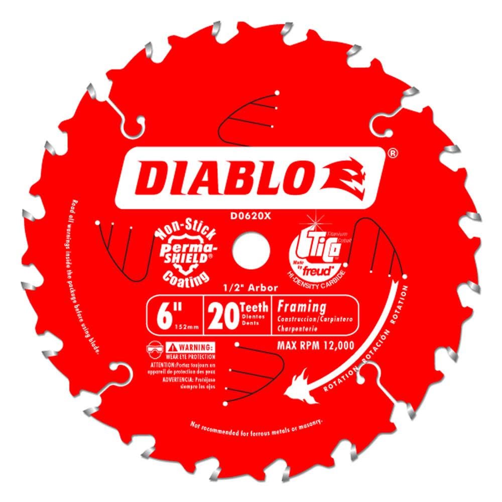 Main 1 - DIABLO 6" X 20TH FRAMING SAW BLADE (D0620X) - Arlington Coal & Lumber