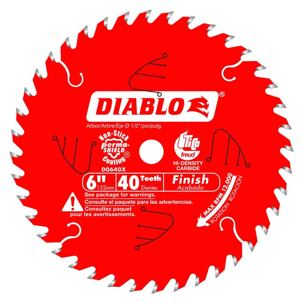 Main 1 - DIABLO 6" X 40TH FINISHING SAW BLADE (D0640X) - Arlington Coal & Lumber