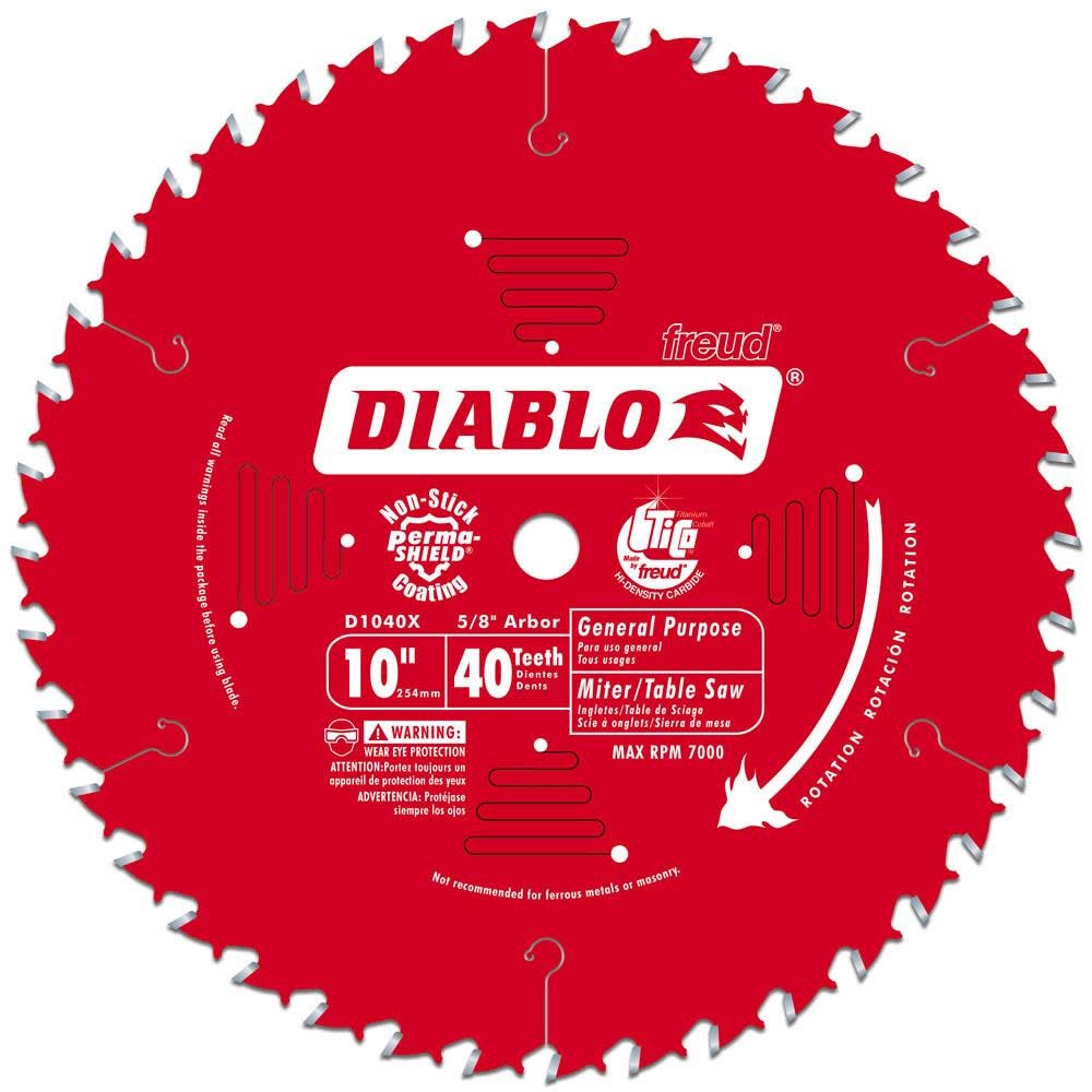 Main 1 - DIABLO 10" X 40TH GENERAL PURPOSE SAW BLADE (D1040X ) - Arlington Coal & Lumber