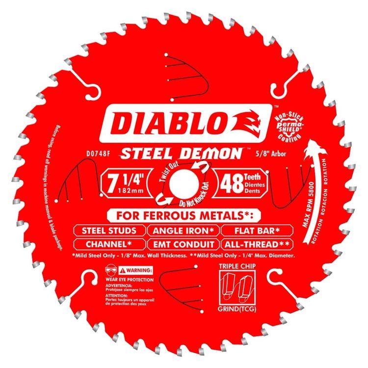 Main 1 - DIABLO 7-1/4"X48TH STEEL DEMON (D0748A)   - Arlington Coal & Lumber