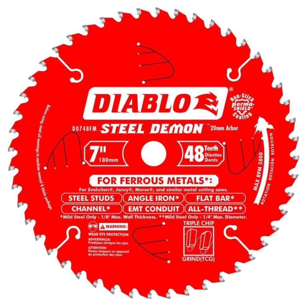 Main 1 - DIABLO 7-1/4"X48TH STEEL DEMON METAL BLADE (D0748F) - Arlington Coal & Lumber