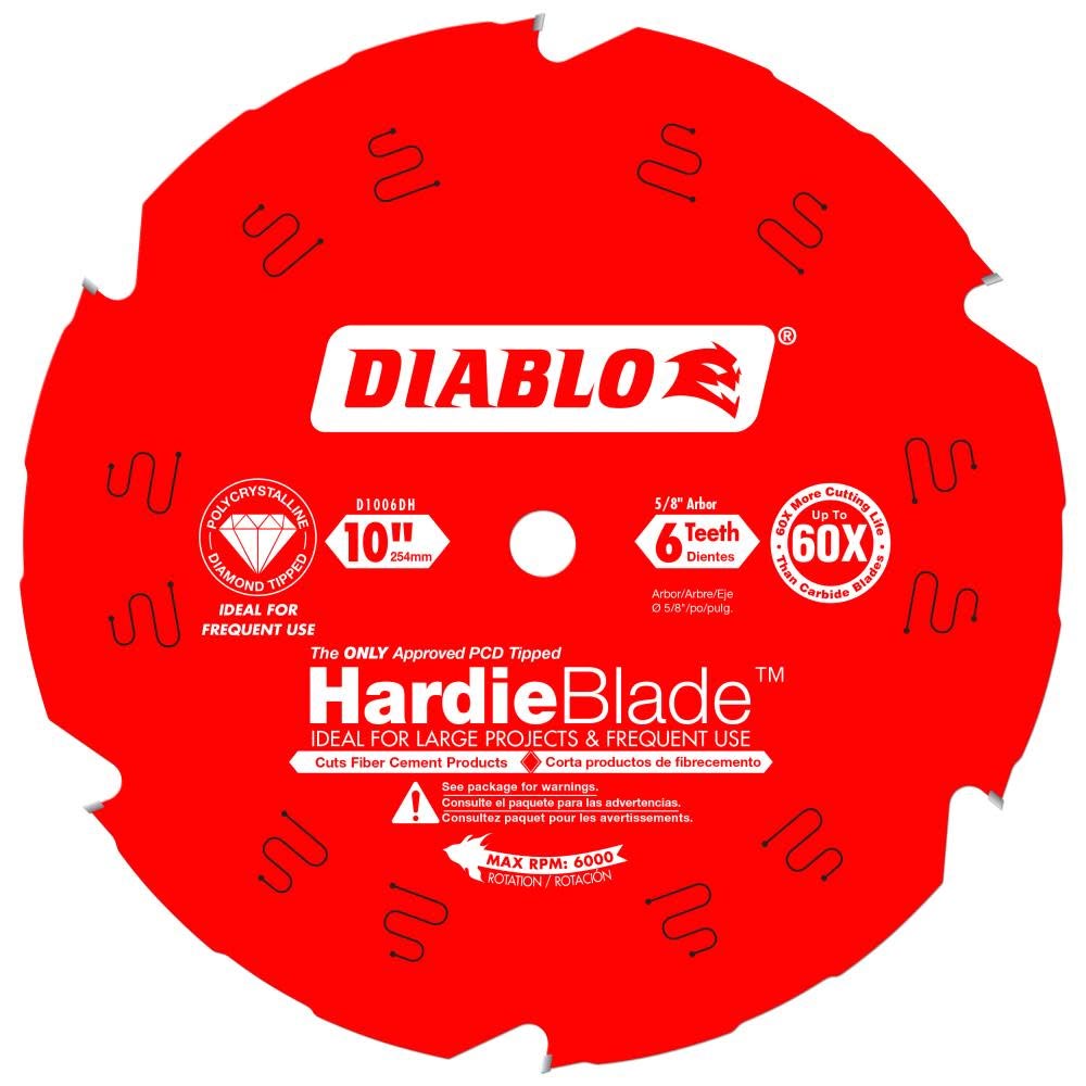 Main 1 - DIABLO 10" X 6TH FIBER CEMENT SAW BLADE (D1006DH) - Arlington Coal & Lumber