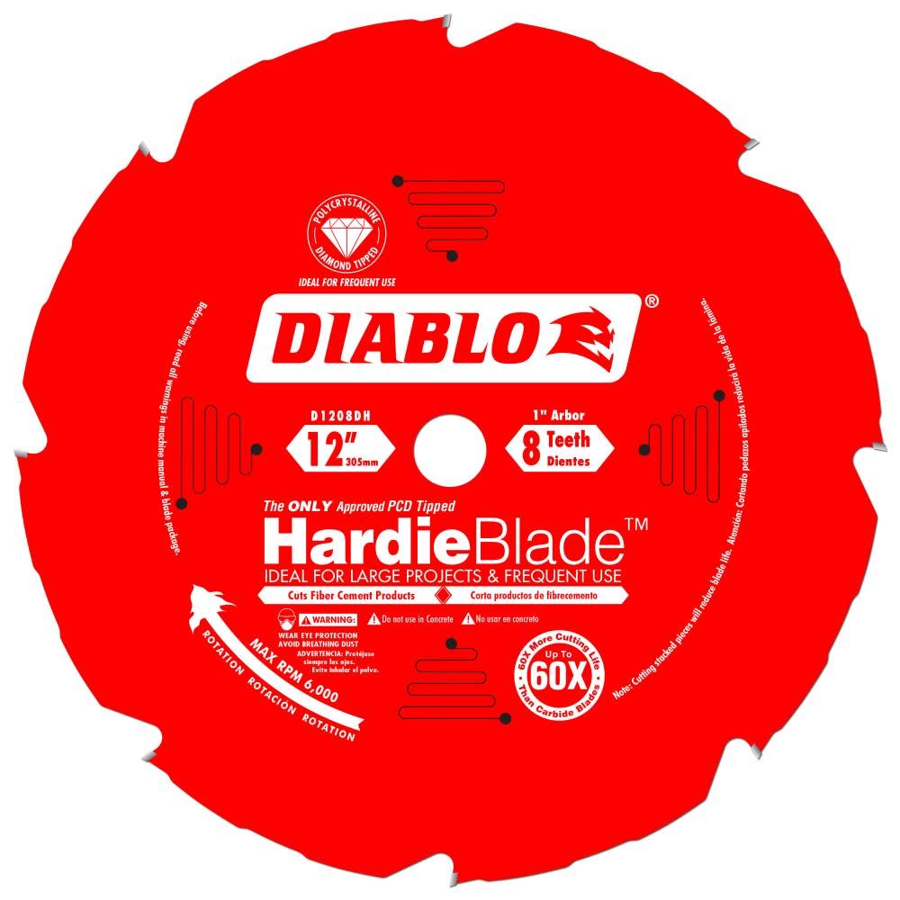 Main 1 - DIABLO 12" X 8TH FIBER CEMENT SAW BLADE (D1208DH)  - Arlington Coal & Lumber
