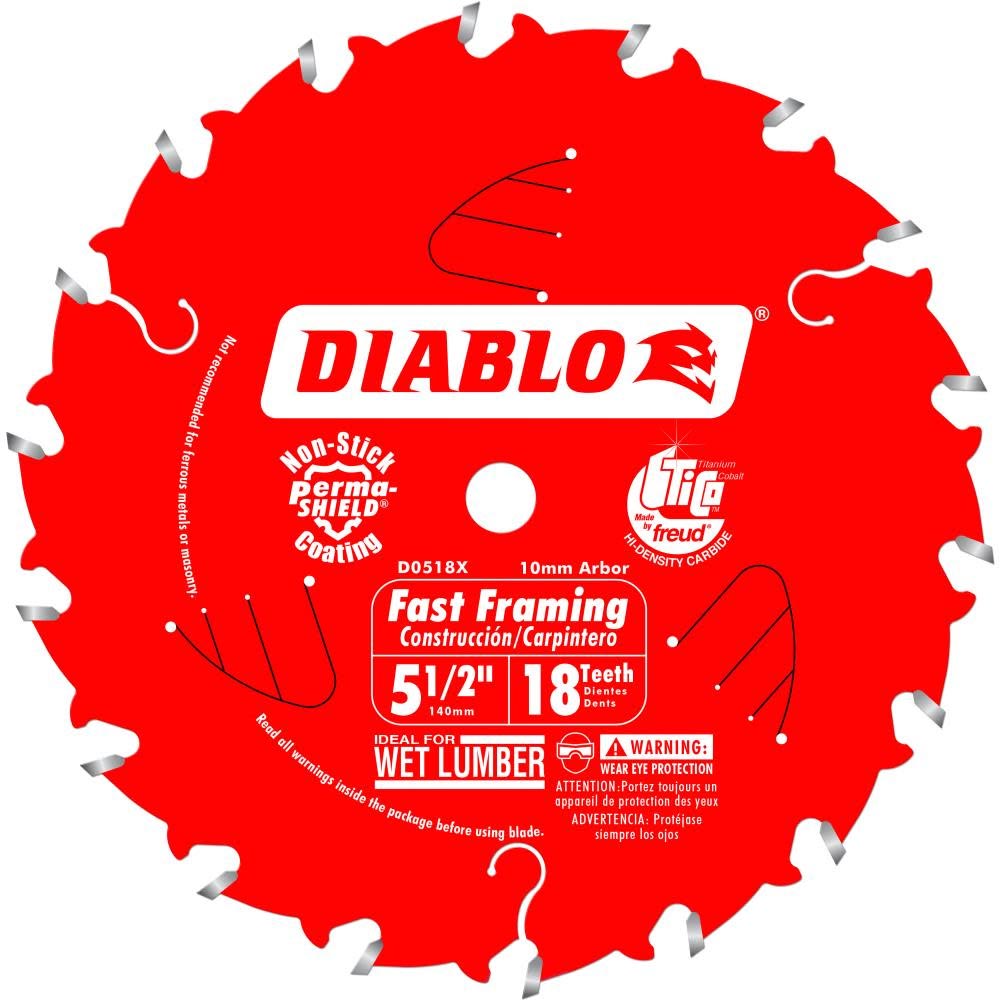 Main 1 - DIABLO 5-1/2" X 18TH SAW BLADE (D0518X)  - Arlington Coal & Lumber