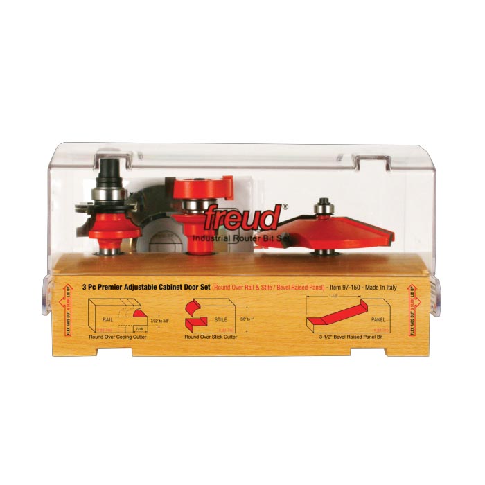 Main 1 - FREUD 97-150 ROUTER BIT DOOR SET ROUNDOVER 3PC - Arlington Coal & Lumber
