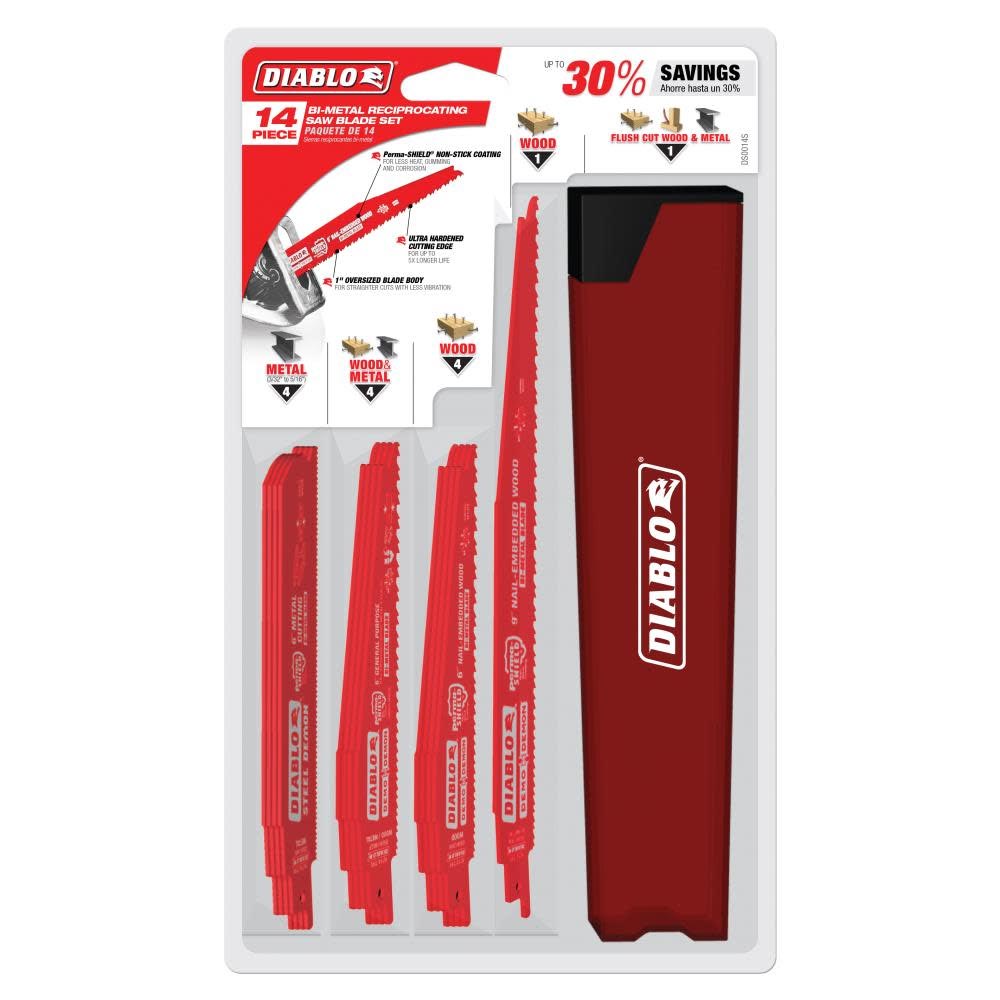 Main 1 - DIABLO DS0014S RECIP BLADE SET14PCSET - Arlington Coal & Lumber