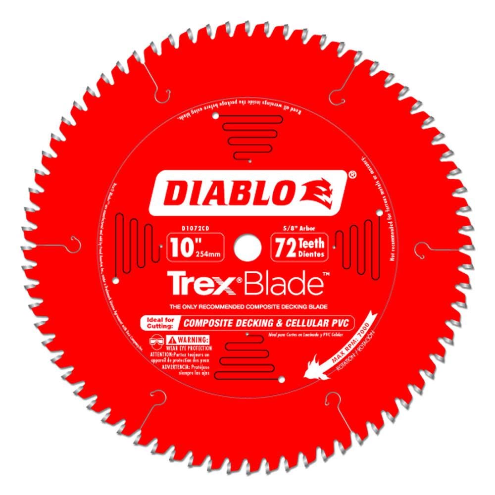 Main 1 - DIABLO 10" X 72TH TREX SAW BLADE (D1072CD) - Arlington Coal & Lumber