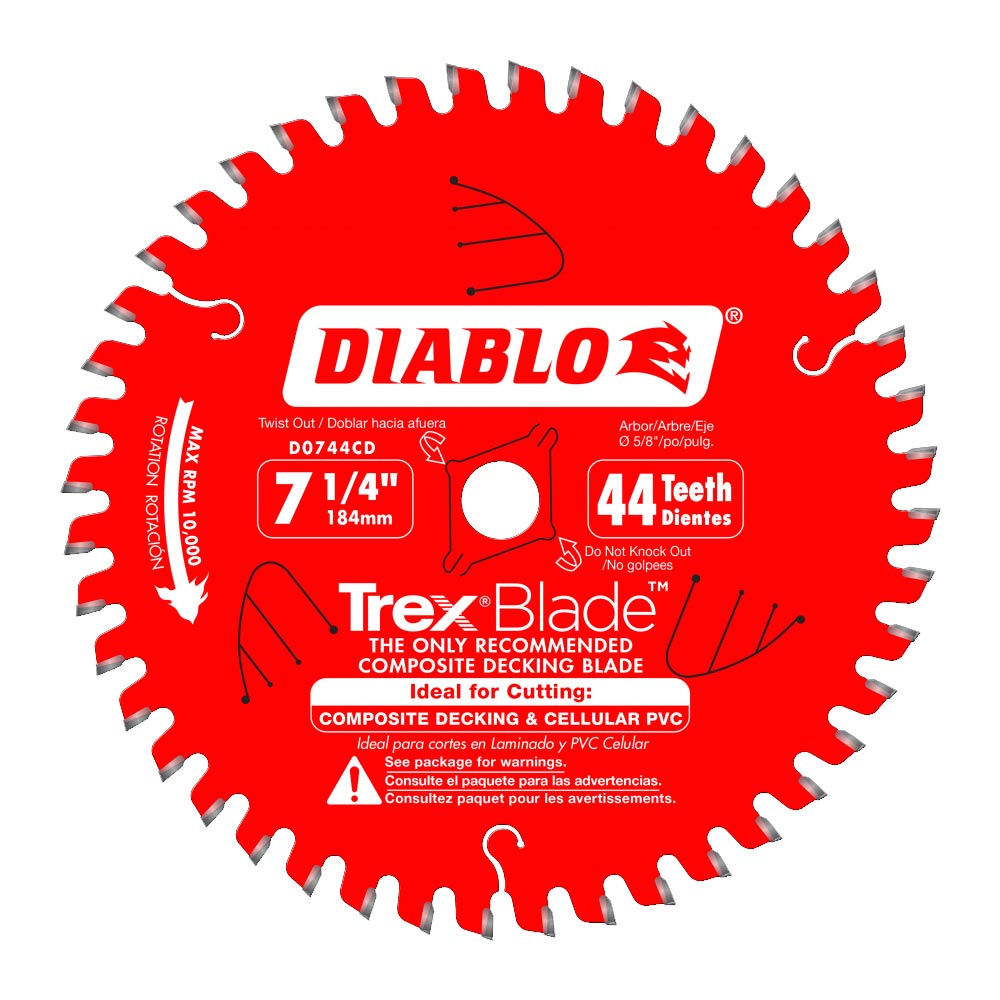 Main 1 - DIABLO 7-1/4"X44TH TREX SAW BLADE (D0744CD)  - Arlington Coal & Lumber