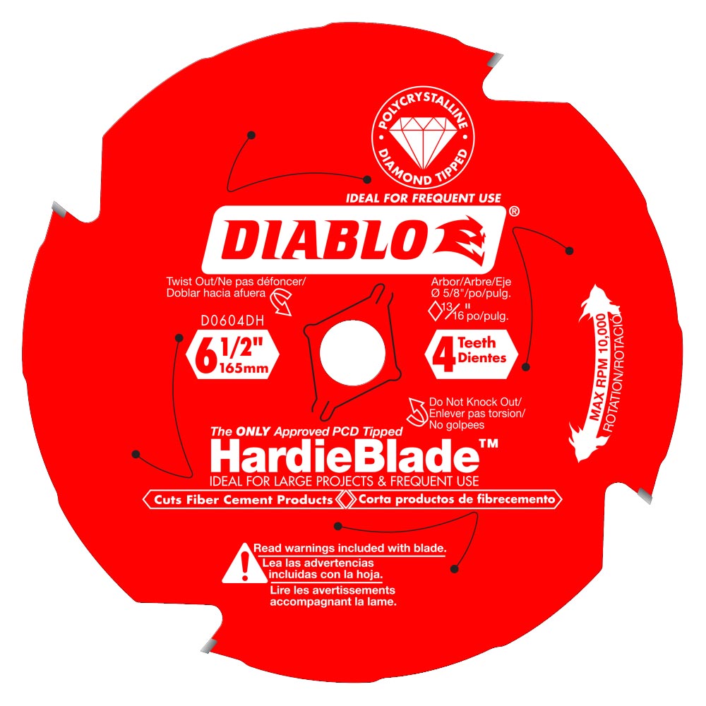 Main 1 - DIABLO 6-1/2" X 4TH PCD FIBER CEMENT SAW BLADE (D0604DH) - Arlington Coal & Lumber
