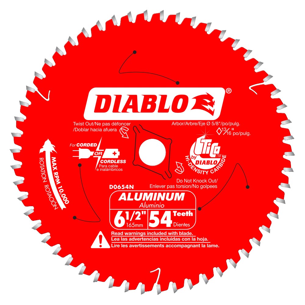 Main 1 - DIABLO 6-1/2" X 54TH ALUMINUM SAW BLADE (D0654N) - Arlington Coal & Lumber