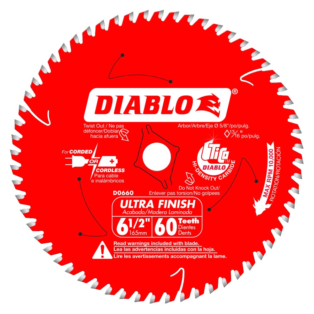 Main 1 - DIABLO D0660A 6-1/2" X 60TH SAW BLADE  - Arlington Coal & Lumber