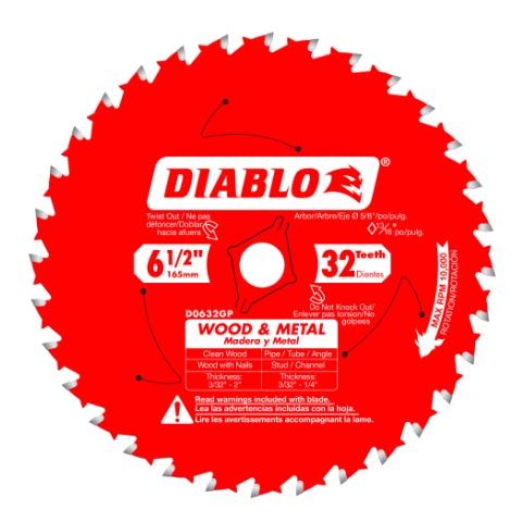 Main 1 - DIABLO 6-1/2 CBD M/W SAW BLADE (D0632GPA)  - Arlington Coal & Lumber