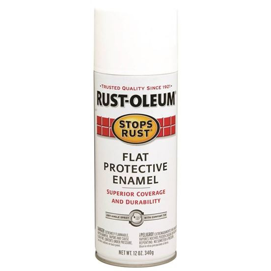 Main 1 - RUST-OLEUM FLAT WHITE ENML SPRAY PAINT 12 OZ. - Arlington Coal & Lumber