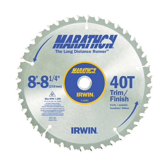 Main 1 - IRWIN MARTHON 8-8-1/4 40THT TRIM SAW BLADE - Arlington Coal & Lumber