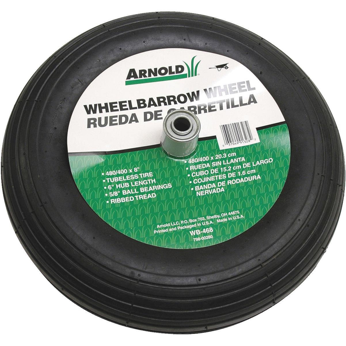 Main 1 - WB436 RIB WHL 2PLY 6IN WHEELBARROW WHEEL PNEUM400X6IN - Arlington Coal & Lumber