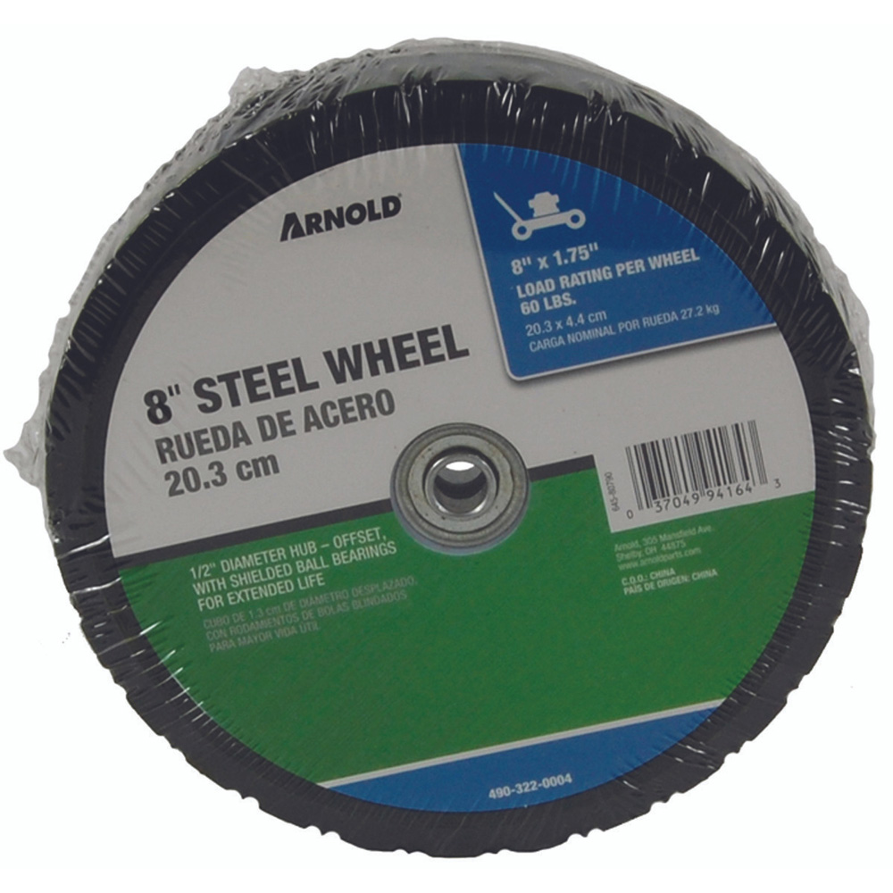 Main 1 - 490-322-0004/875BO WHEEL DIAMN MOWER WHEEL STEEL HUB 8X1.75IN - Arlington Coal & Lumber
