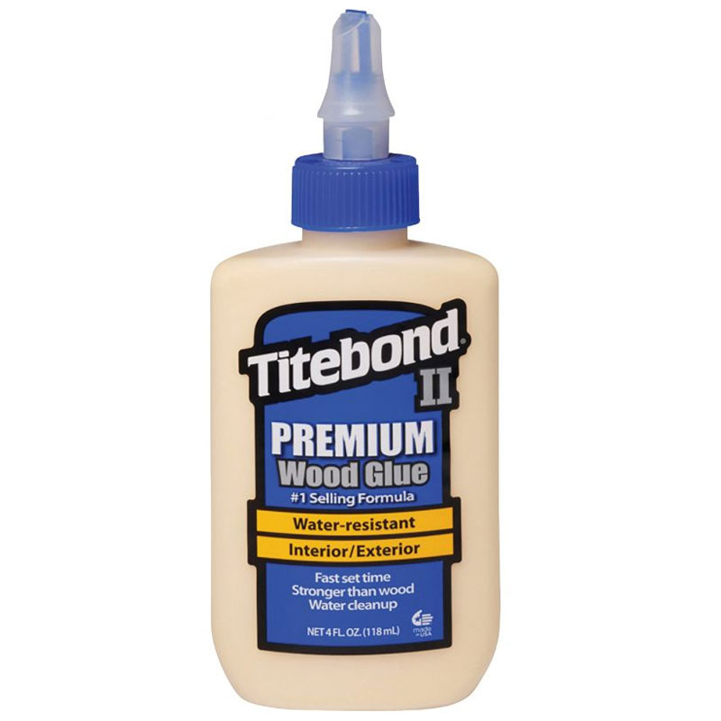Main 1 - TITEBOND II PREMIUM WOOD GLUE INTERIOR/EXTERIOR WATER-RESISTANT 4OZ (BLUE) - Arlington Coal & Lumber