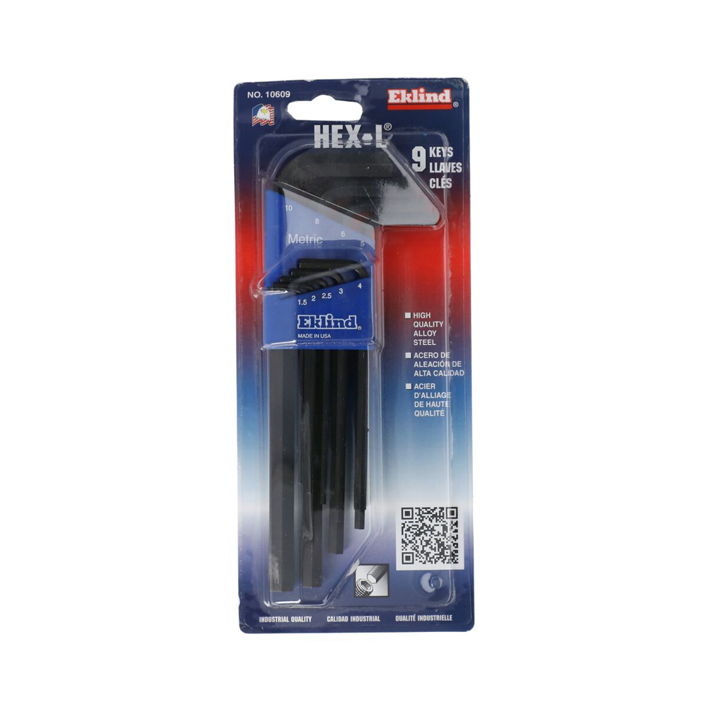 Main 1 - 10609 HEX-L KEY SET 9PC KEY HEX SET 9PC MET LONG ARM - Arlington Coal & Lumber