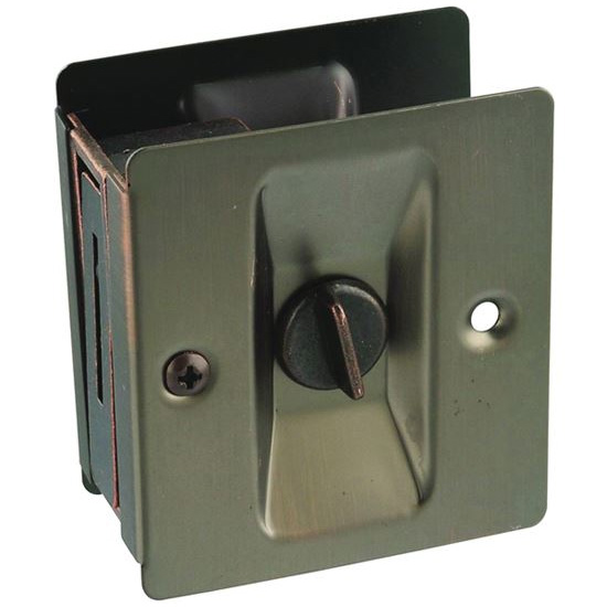 Main 1 - N336-412 PCKT DOOR LATCH ABRNZ LATCH POCKET DOOR PRVCY AGDBRZ - Arlington Coal & Lumber