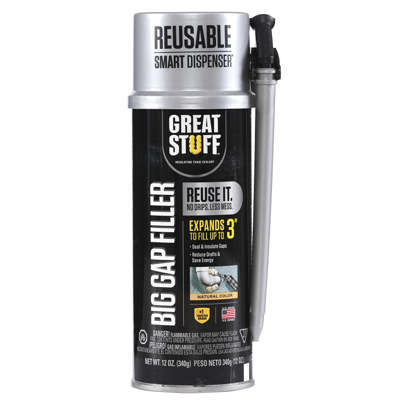Main 1 - GREAT STUFF BIG GAP FILLER SMART DISPENSER FOAM SEALANT INSULATION 12OZ (BLACK CAN) - Arlington Coal & Lumber