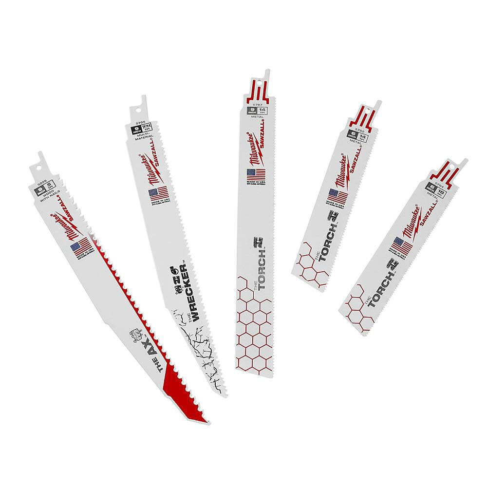 Main 1 - MILWAUKEE BLADE SET SAWZALL DEMOLITN 5PC - Arlington Coal & Lumber