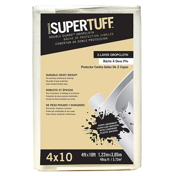 Main 1 - SUPERTUFF 4 X 10 FT PAPER/POLY DROPCLOTH (02302) - Arlington Coal & Lumber