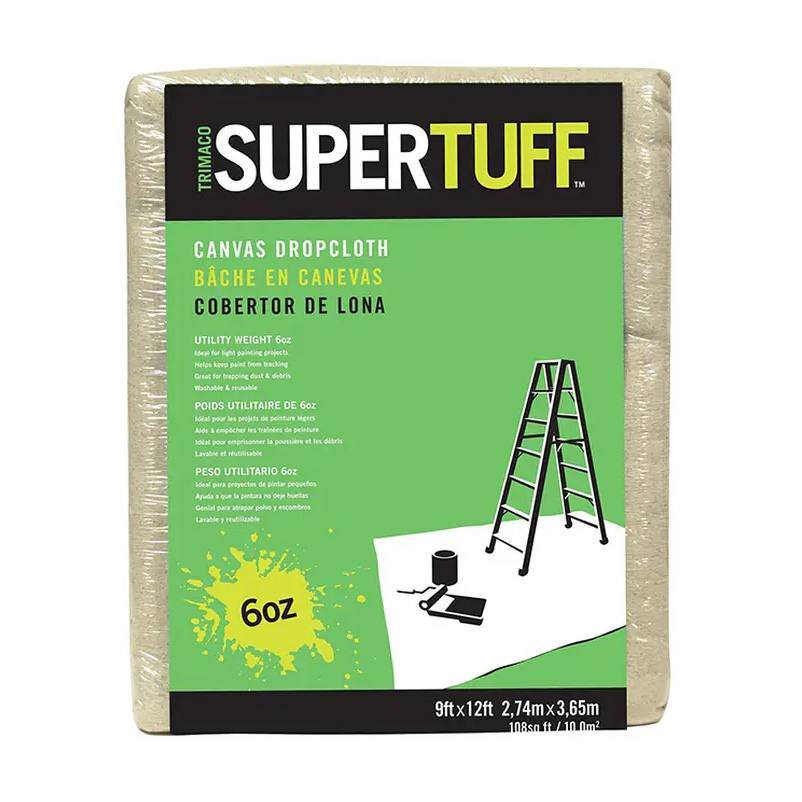 Main 1 - SUPERTUFF 9 X 12 FT 6 OZ CANVAS DROPCLOTH (56701) GREEN - Arlington Coal & Lumber