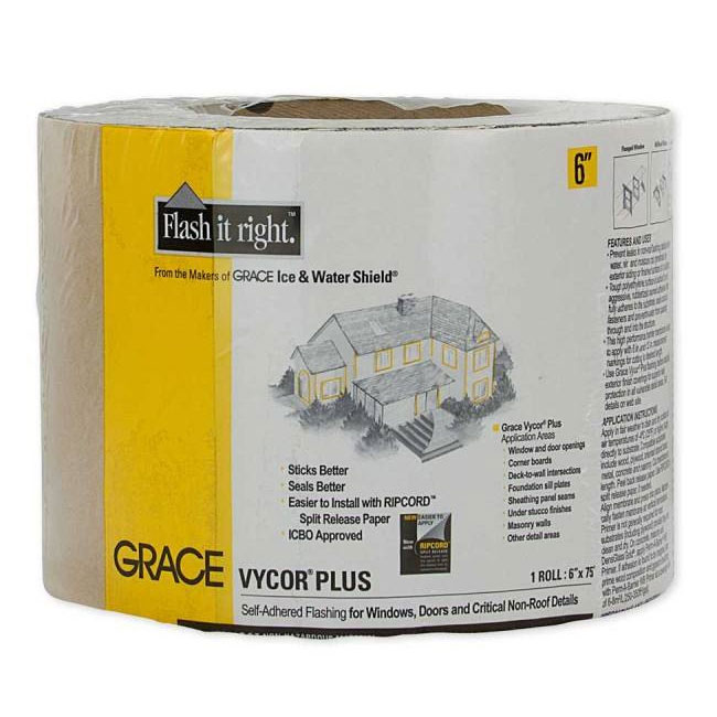 Main 1 - GRACE 6" X 75 FT VYCOR PLUS SELF ADHERED FLASHING (12/BX)  - Arlington Coal & Lumber