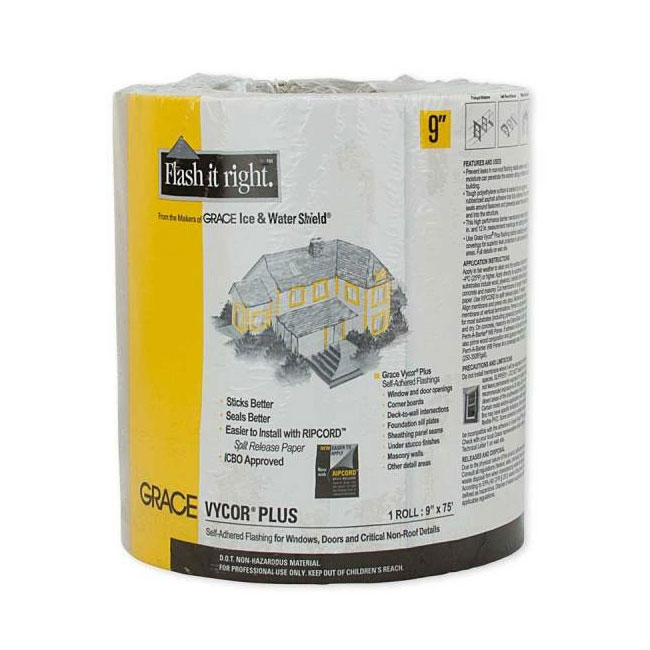 Main 1 - GRACE 9" X 75 FT VYCOR PLUS SELF ADHERED FLASHING (6/BX) - Arlington Coal & Lumber