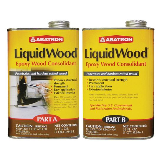 Main 1 - ABATRON 2-QUART LIQUID-WOOD EPOXY WOOD CONSOLIDANT KIT (1 QUART  EACH A & B) - Arlington Coal & Lumber