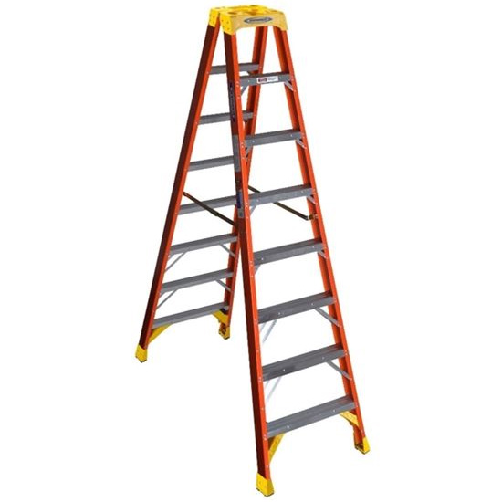 Main 1 - WERNER 8 FT. FIBERGLASS TWIN-SIDED STEP LADDER TYPE 1-A 300# (MODEL T-6208) - Arlington Coal & Lumber