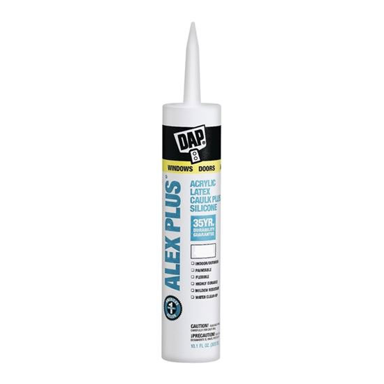 Main 1 - DAP ALEX-PLUS CLEAR ACRYLIC LATEX CAULK W/SILICONE 10.1 OZ (18156) - Arlington Coal & Lumber