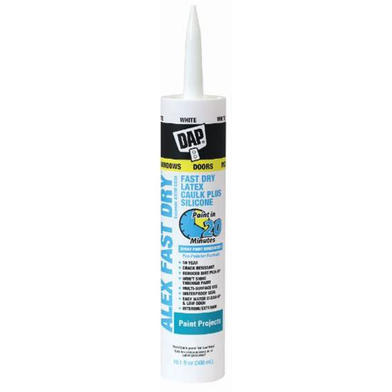 Main 1 - DAP ALEX FAST DRY WHITE ACRYLIC LATEX CAULKING 10.1 OZ (18425) - Arlington Coal & Lumber
