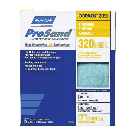 Main 1 - 02633/68166  PROSAND 9X11 320 SANDPAPER AL OXIDE 9X11IN P320 - Arlington Coal & Lumber